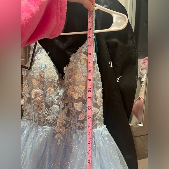 Sherri Hill Embellished Sparkly Blue Prom/Ballgown Dress - Picture 7 of 16